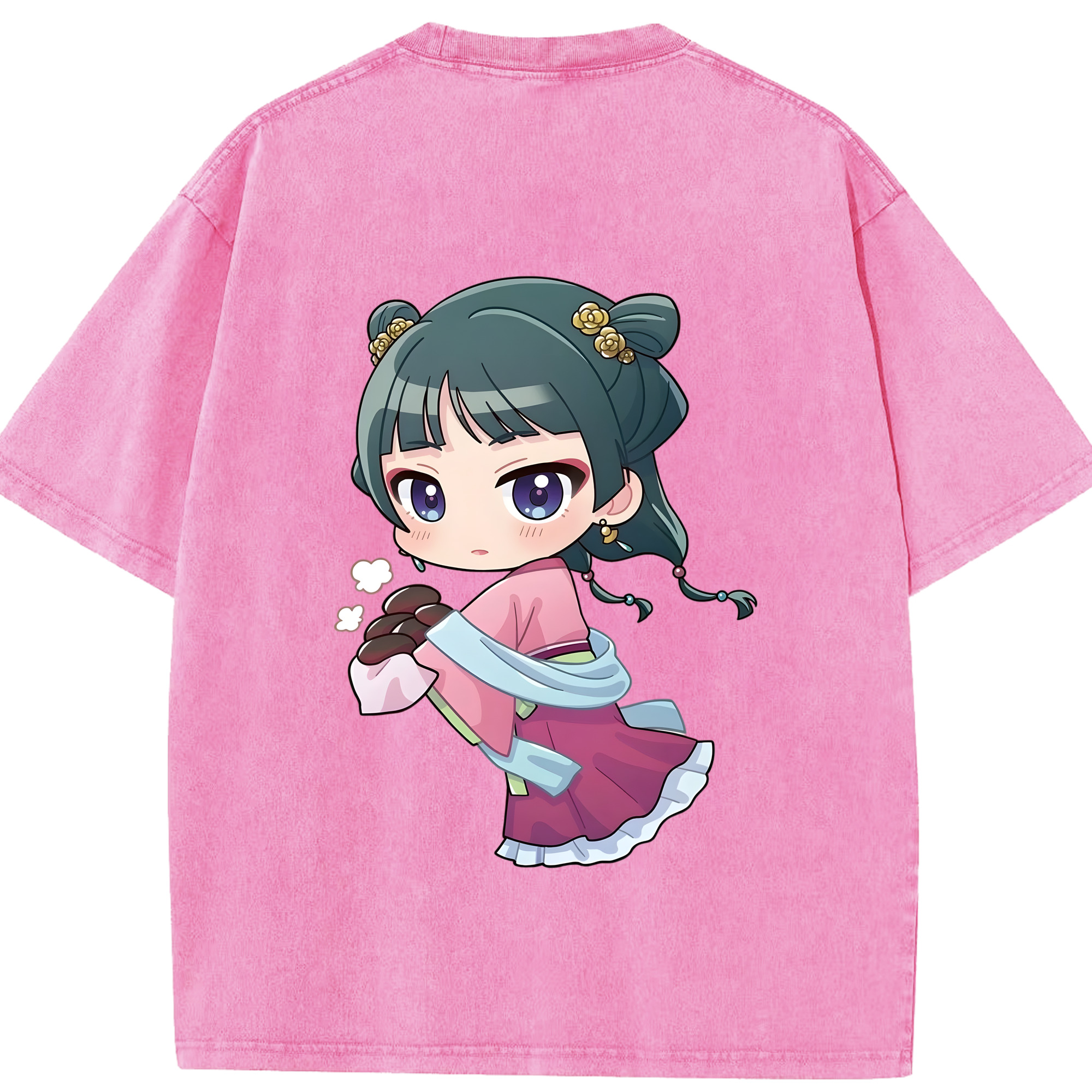 （画像用） 薬屋のひとりごと The Apothecary Diaries 綿100% ヴィンテージ風 半袖Tシャツ（背面プリント）